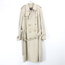 【中古】【送料無料】(KA) BURBERRYS PRORSUM（バーバリープローサム）MADE IN ENGLAND 80-90S DOUBLE TRENCH COAT イングランド製 80-90年代 ダブルトレンチコート BEIGE SIZE:50R USED