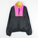 yÁzOCEAN PACIFIC (I[VpVtBbN)PULL OVER NYLON JACKET vI[o[iCWPbg BLACK/PINK [SIZE:L USED]