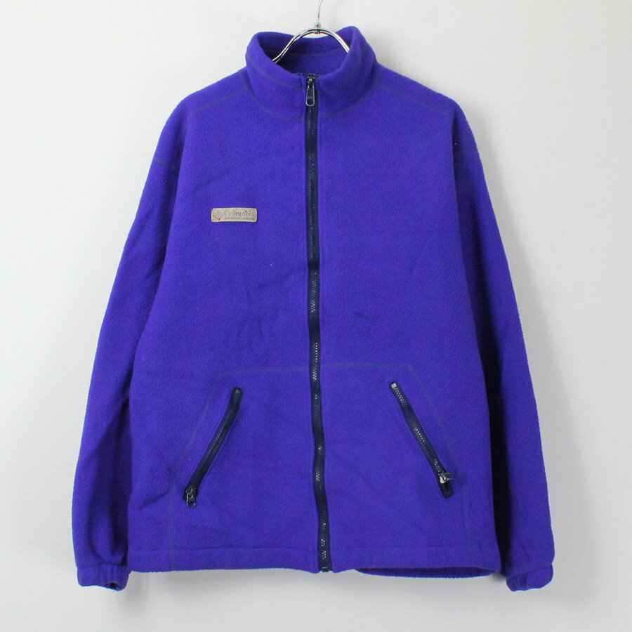 【中古】(KA)COLUMBIA(コロンビア) MADE IN USA 90'S FLEECE ZIP UP JACKET USA製 90年代 フリース ジップアップ ジャケット BLUE [SIZE: S相当 USED]