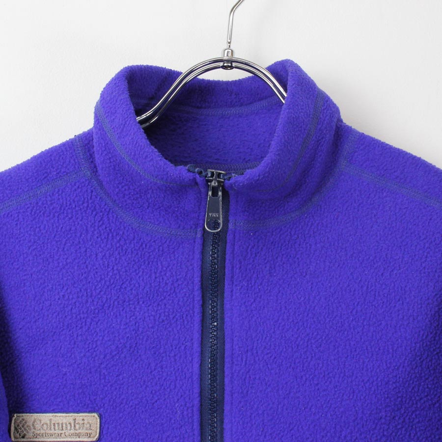 【中古】(KA)COLUMBIA(コロンビア) MADE IN USA 90'S FLEECE ZIP UP JACKET USA製 90年代 フリース ジップアップ ジャケット BLUE [SIZE: S相当 USED]