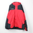 yÁzyz(KA) COLUMBIA (RrA) 90'S TITANIUM MOUNTAIN PARKA W/FLEECE 90N USA }Eep[J[ iCWPbg RED/BLACK [SIZE: XL USED]