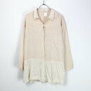 【中古】【WOMENS】(KA) LANON (ラノン) LINEN SHIRT リネンシャツ OFF WHITE SIZE: XS USED