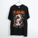 yÁzyz(KA) CHED BY ANVIL (`Fh oC Ar) MADE IN USA 88'S DEF LEPPARD T-SHIRT USA 88'N ft p[h TVc BLACK [SIZE: XL USED]