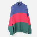 yÁz(KA) GAP (Mbv) 90'S TURTLENECK COTTON KNIT SWEATER 90N ^[glbN Rbg jbg Z[^[ MULTI [SIZE: L USED ]