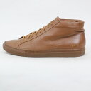 【中古】【送料無料】(KA) COMMON PROJECTS (コモンプロジェクト) ACHILLES MID LEATHER SNEAKERS アキレス ミッド レザー スニーカー BROWN SIZE: 43(26.5cm相当) USED