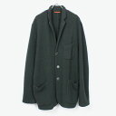 yÁzyz(KA) BARENA (oi) MADE IN ITALY KNIT TAILORED JACKET C^A jbg e[[h WPbg GREEN [SIZE: 52 USED]