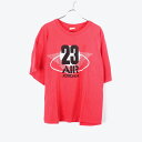 yÁz(KA) NIKE (iCL) MADE IN USA 90'S S/S AIR JORDAN W[_ T-SHIRT USA 90N  TVc RED [SIZE: L USED]