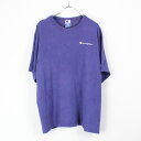 yÁz(KO) CHAMPION (`sI) 90'S S/S T-SHIRT 90N  T-Vc PURPLE [SIZE: L USED]