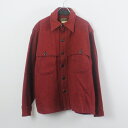 yÁzyzEDDIE BAUER (GfBoEA[) 80'S L/S WOOL JACKET 80N E[ WPbg BURGUNDY [SIZE: XL USED]