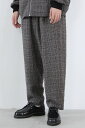 【SALE】【メンズ新品】YOU MUST CREATE（ユーマストクリエイト）ALVA WOOL CHECK SKATE TROUSERS ウール チェック トラウザー BROWN [NEW]