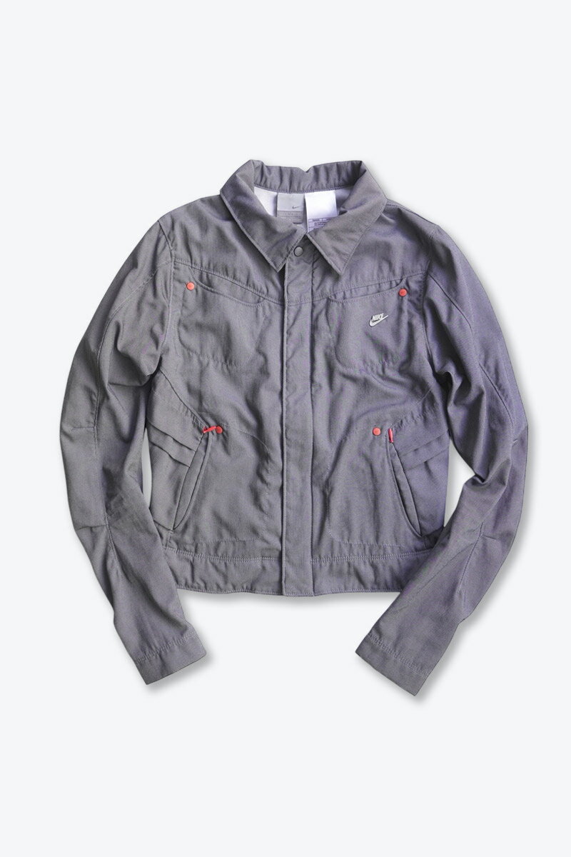 乐天商城 - 【中古】NIKE (ナイキ) Y2K ZIP NYLON DESIGN JACKET ナイロンジップデザインジャケット GREY [SIZE: XS USED]