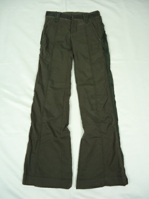 ABAHOUSE◆qualite/ワイドパンツ/0/BRW/テンセル/2009年発売/ダメージ有【中古】【WOMEN】