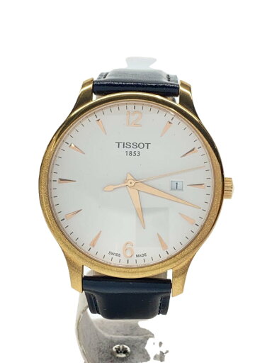 【中古】TISSOT◆腕時計/アナログ/レザー/T063610A/レザーベルト/シンプル【服飾雑貨他】 【中古】TISSOT◆腕時計/アナログ/レザー/T063610A/レザーベルト/シンプル【服飾雑貨他】