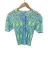 【中古】PLEATS PLEASE ISSEY MIYAKE◆半袖シャツ/3/ポリエステル/グリーン/PP06-JO305/花柄【レディースウェア】(4)
