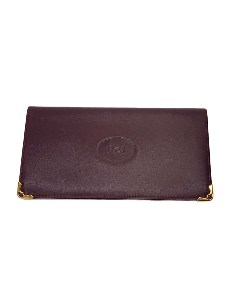 【中古】Cartier◆長財布/レザー/BRD/無地/メンズ/札入れ/表面キズ有【服飾雑貨他】