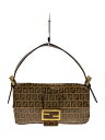 【中古】FENDI◆ハンドバッグ/PVC/BRW/総柄【バッグ】