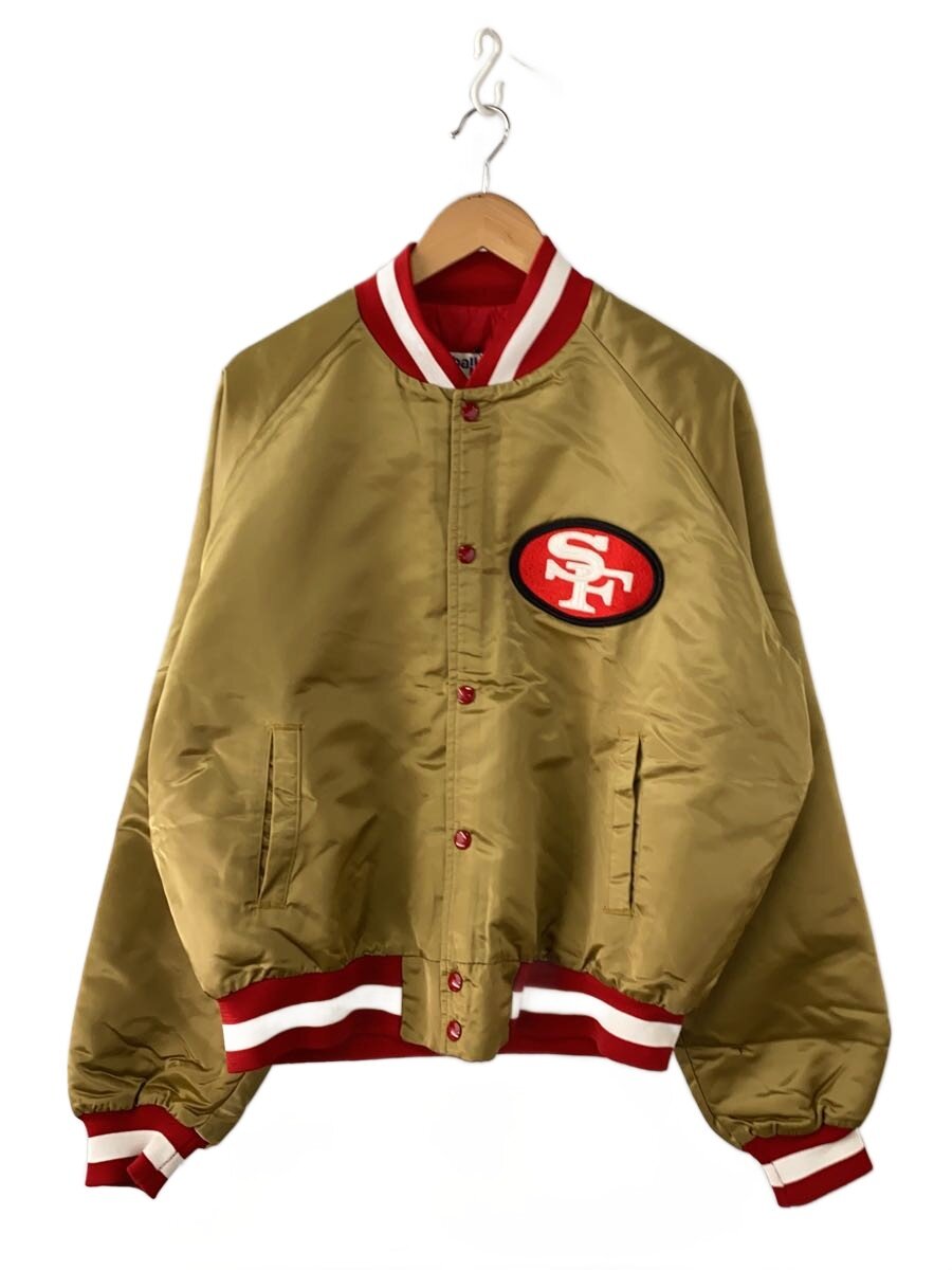 Chalk Line◆90s/NFL/49ers/USA製/ナイロンスタジャン/XL/ナイロン/GLD