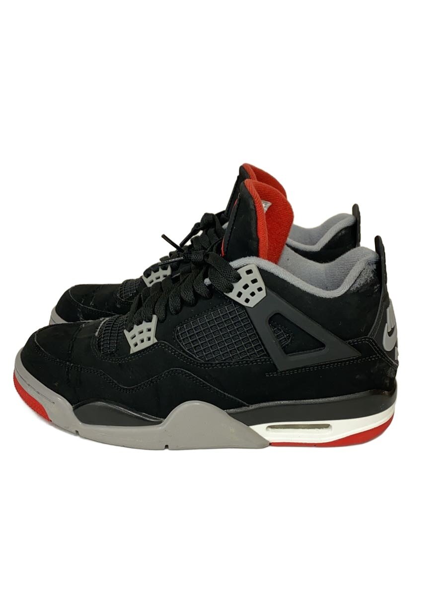 【中古】NIKE◆AIR JORDAN 4 RETRO/エアジョーダンレトロ/ブラック/308497-060/27cm/BLK【シューズ】