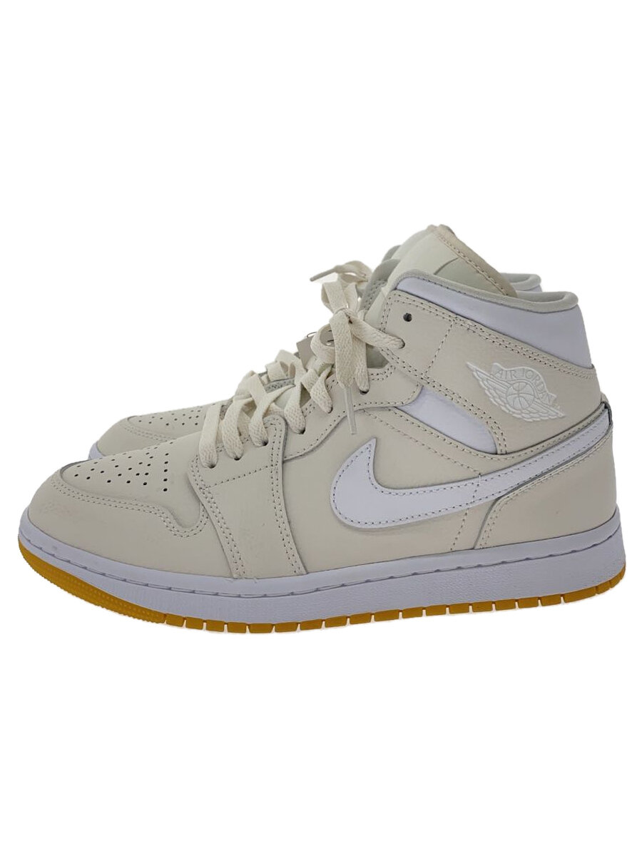 【中古】NIKE◆AIR JORDAN 1 MID_エア ジョーダン 1 ミッド/US9.5/CRM【シューズ】