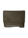 【中古】CELINE◆2つ折り財布/レザー/CRM/無地/レディース【服飾雑貨他】