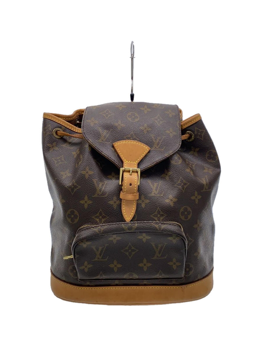 【中古】LOUIS VUITTON◆1)ミニ・モンスリ_モノグラム・キャンバス_BRW/PVC/BRW【バッグ】