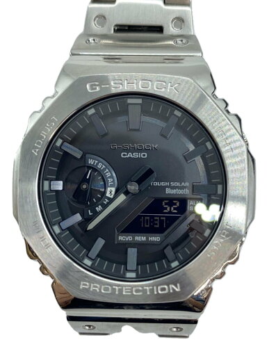【中古】CASIO◆ソーラー腕時計_G-SHOCK/デジアナ/ステンレス/BLK/SLV【服飾雑貨他】 【中古】CASIO◆ソーラー腕時計_G-SHOCK/デジアナ/ステンレス/BLK/SLV【服飾雑貨他】