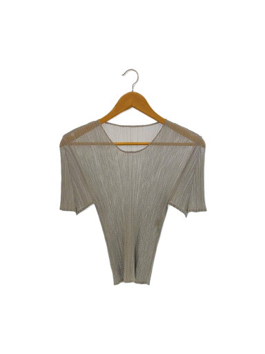 【中古】PLEATS PLEASE ISSEY MIYAKE◆半袖カットソー/3/ポリエステル/グレー/PP06-JK604【レディースウェア】 【中古】PLEATS PLEASE ISSEY MIYAKE◆半袖カットソー/3/ポリエステル/グレー/PP06-JK604【レディースウェア】