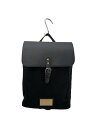 【中古】Gaston Luga◆リュック/キャンバス/BLK【バッグ】
