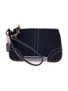【中古】COACH◆ポーチ/キャンバス/BLK【バッグ】
