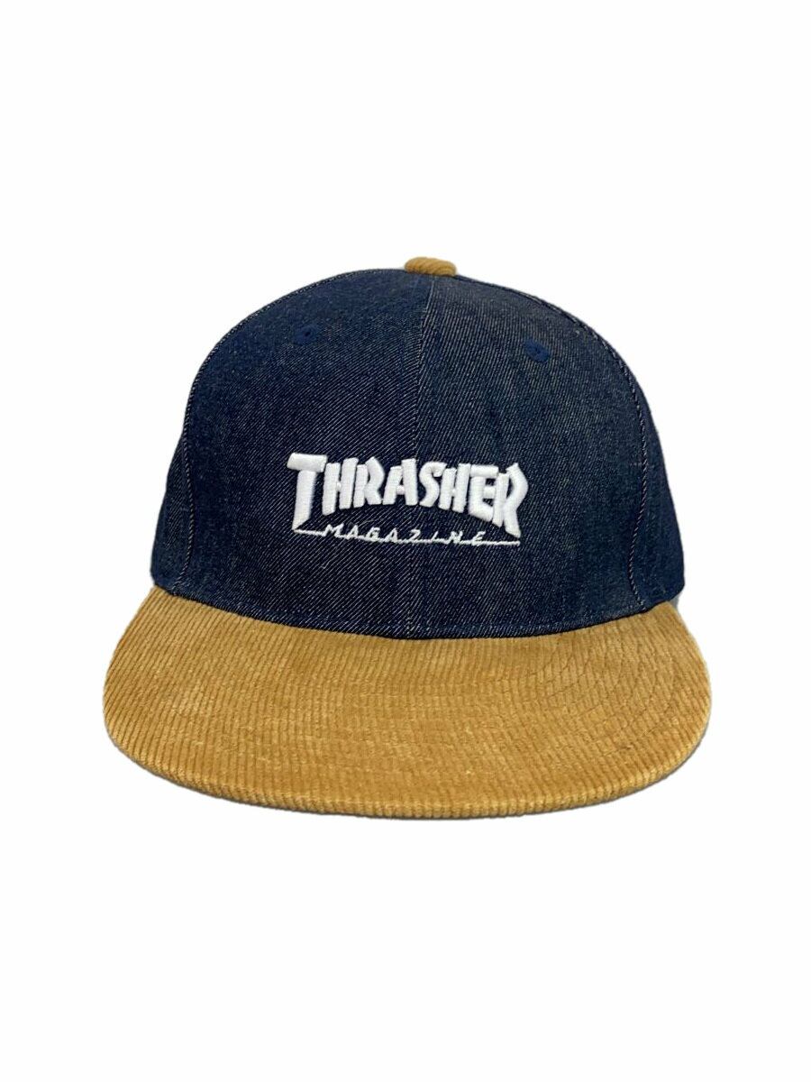 【中古】THRASHER◆DENIM/CORDUROY CAP/キャップ/FREE/コットン/IDG/メンズ【服飾雑貨他】