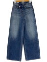【中古】MOUSSY◆CROSS WAIST WIDE STRAIGHT/2/デニム/IDG/無地/010IS211-1801-10【レディースウェア】