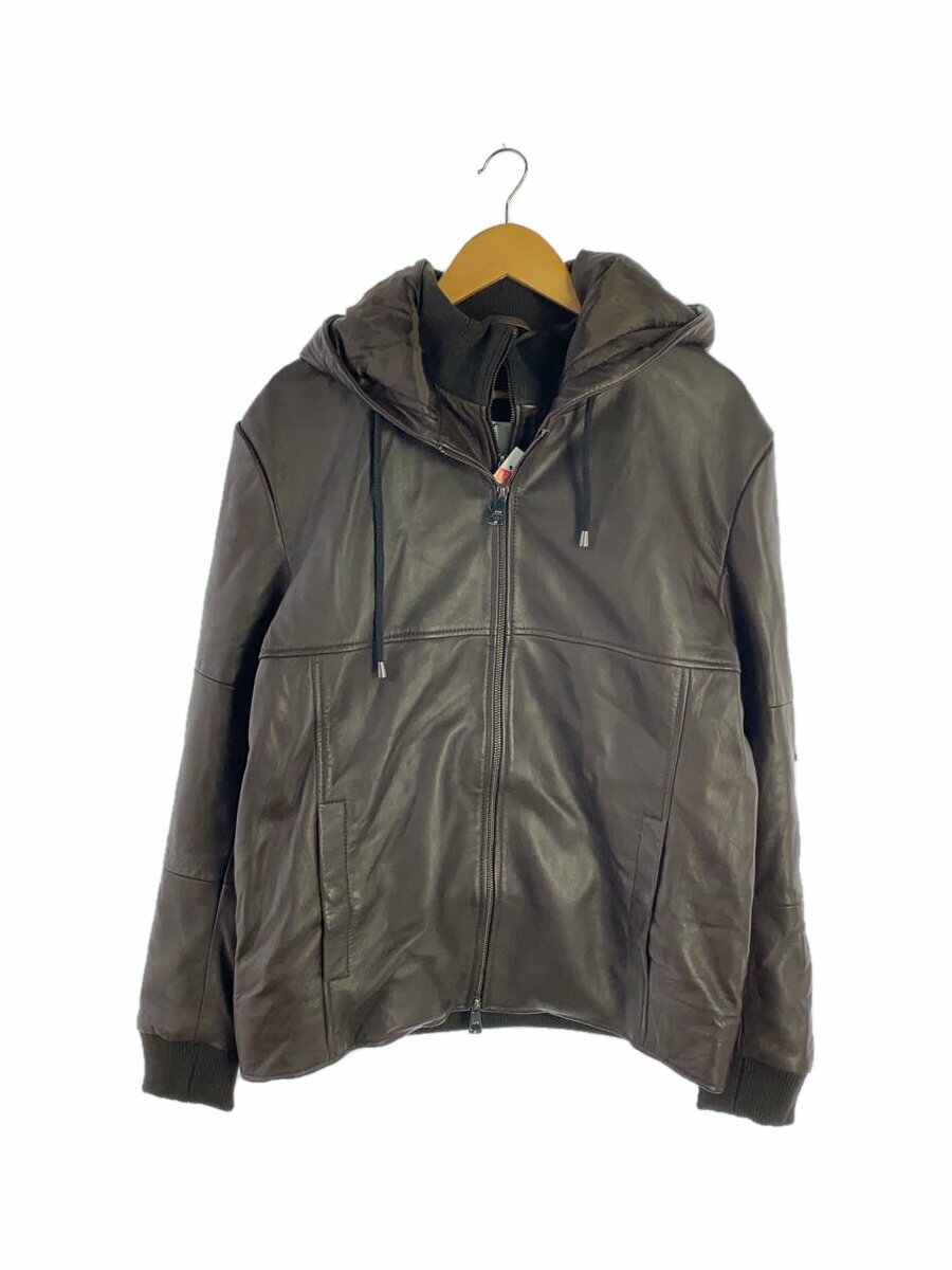 【中古】AKM◆レザージャケット・ブルゾン/XL/羊革/ブラウン/ASO-22004W【メンズウェア】