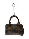 【中古】LOUIS VUITTON◆ミニ・スピーディ_モノグラム・キャンバス_BRW/PVC/BRW【バッグ】