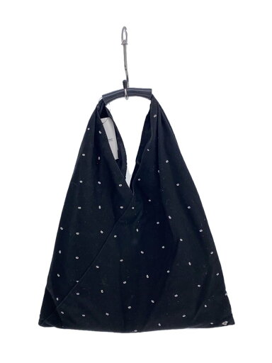 【中古】MM6◆トートバッグ/コットン/BLK/総柄//【バッグ】 【中古】MM6◆トートバッグ/コットン/BLK/総柄//【バッグ】