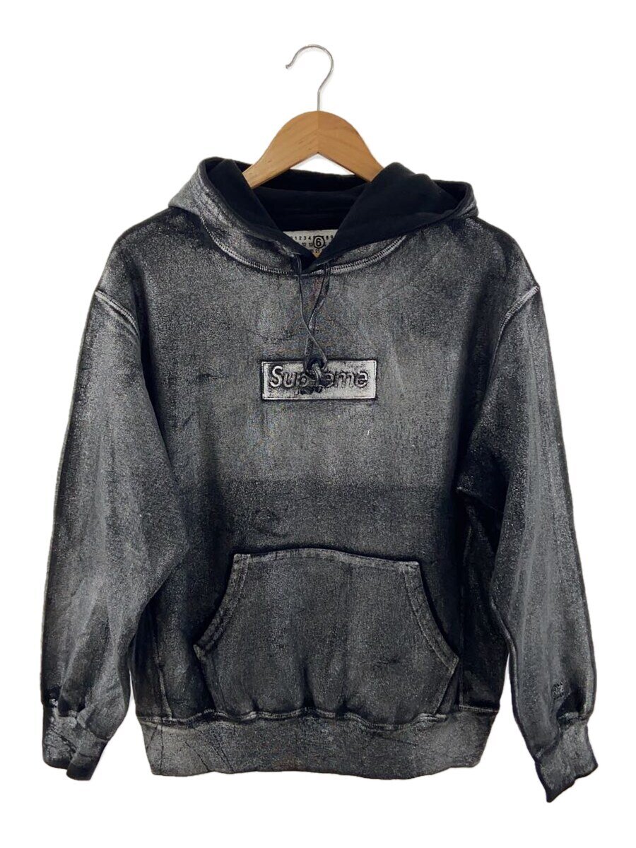 【中古】Supreme◆24SS/MM6 Foil Box Logo Hooded Sweatshirt/パーカー/S/コットン/GRY【メンズウェア】