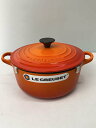 【中古】LE CREUSET◆鍋/ORN/ココットロンド20【キッチン用品】