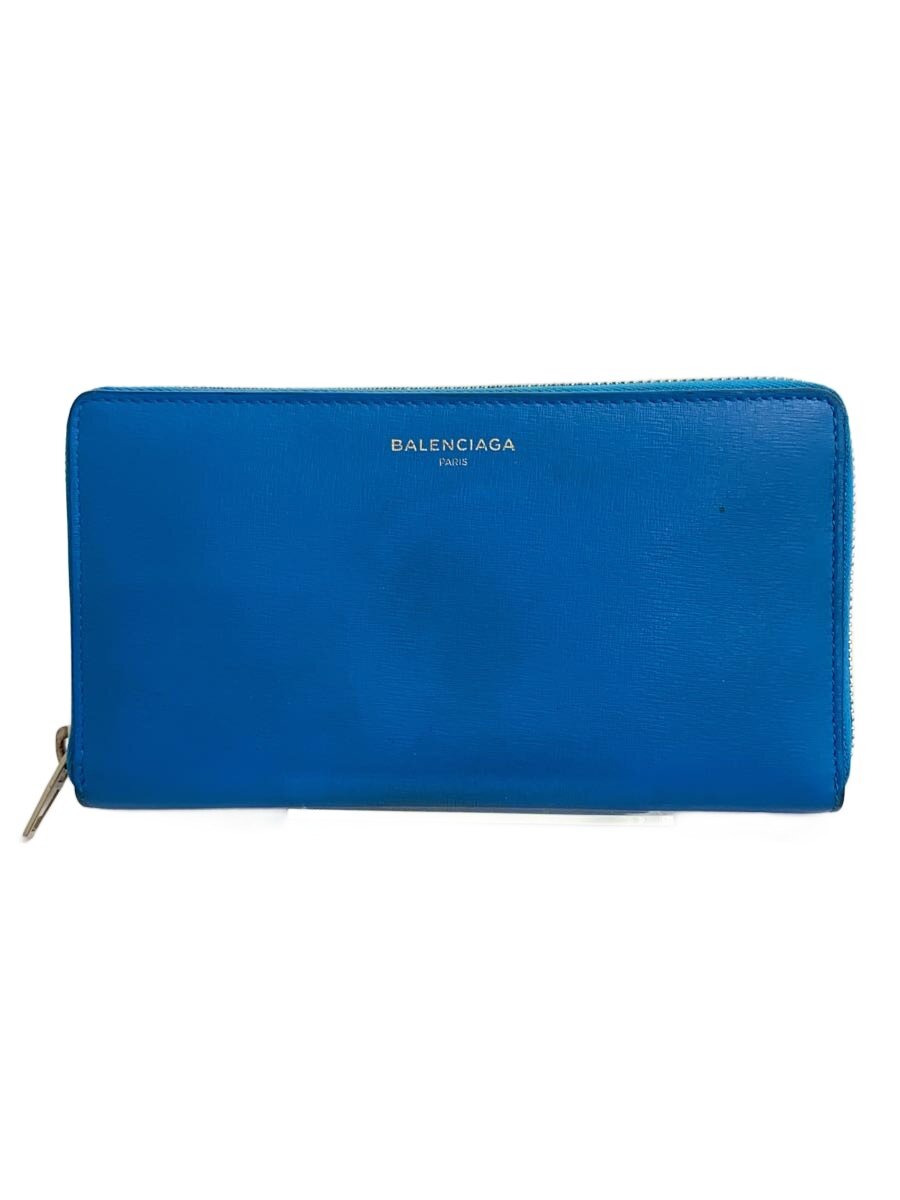 【中古】BALENCIAGA◆長財布/レザー/BLU/メンズ/490625 4950Z527538【服飾雑貨他】