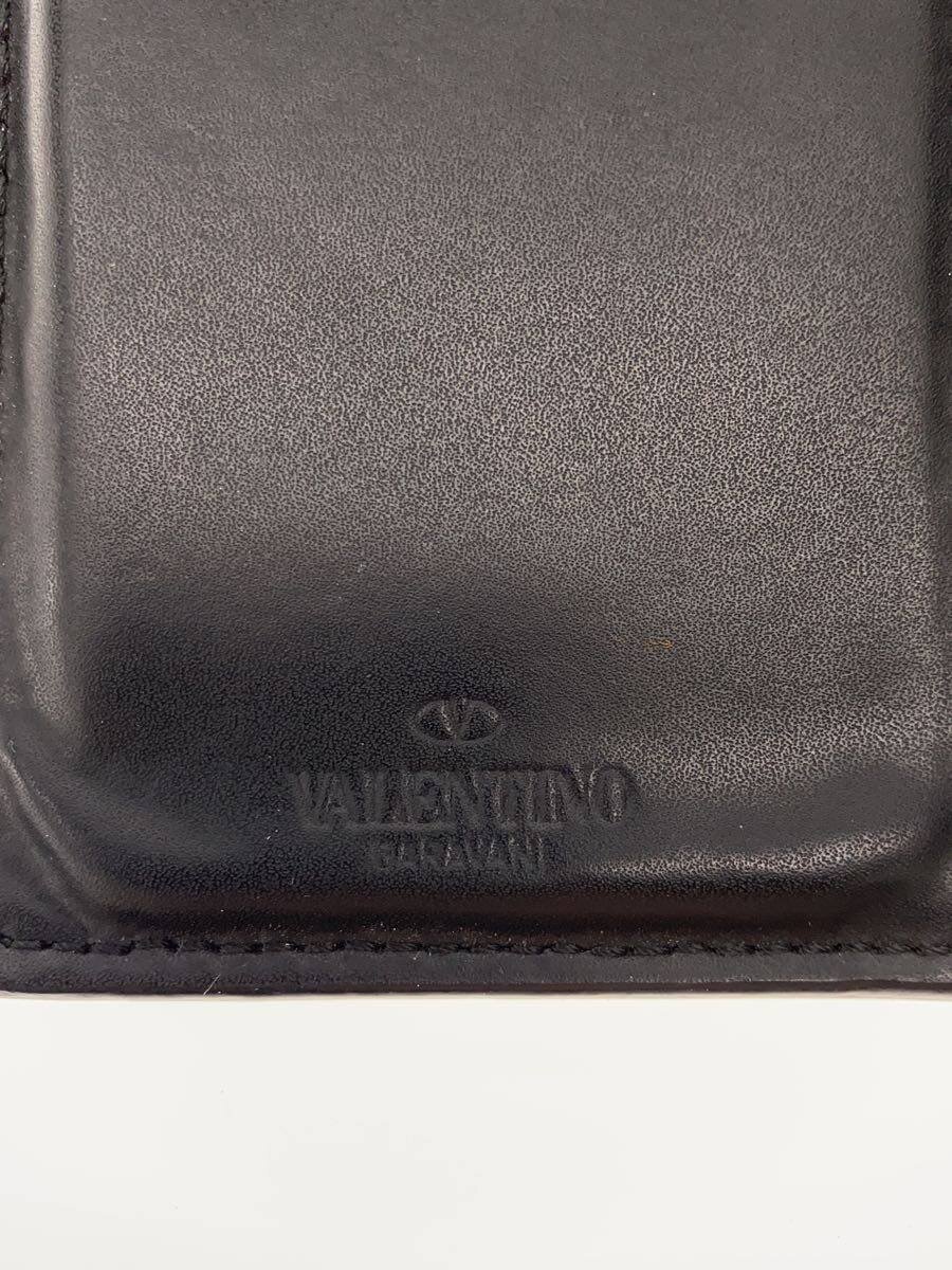 【中古】VALENTINO◆2つ折り財布/レザー/BLK/メンズ【服飾雑貨他】
