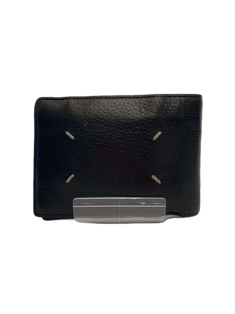 【中古】Maison Margiela◆2つ折り財布/レザー/BLK/メンズ/S55UI0312【服飾雑貨他】