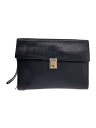 【中古】FENDI◆クラッチバッグ/レザー/BLK【バッグ】