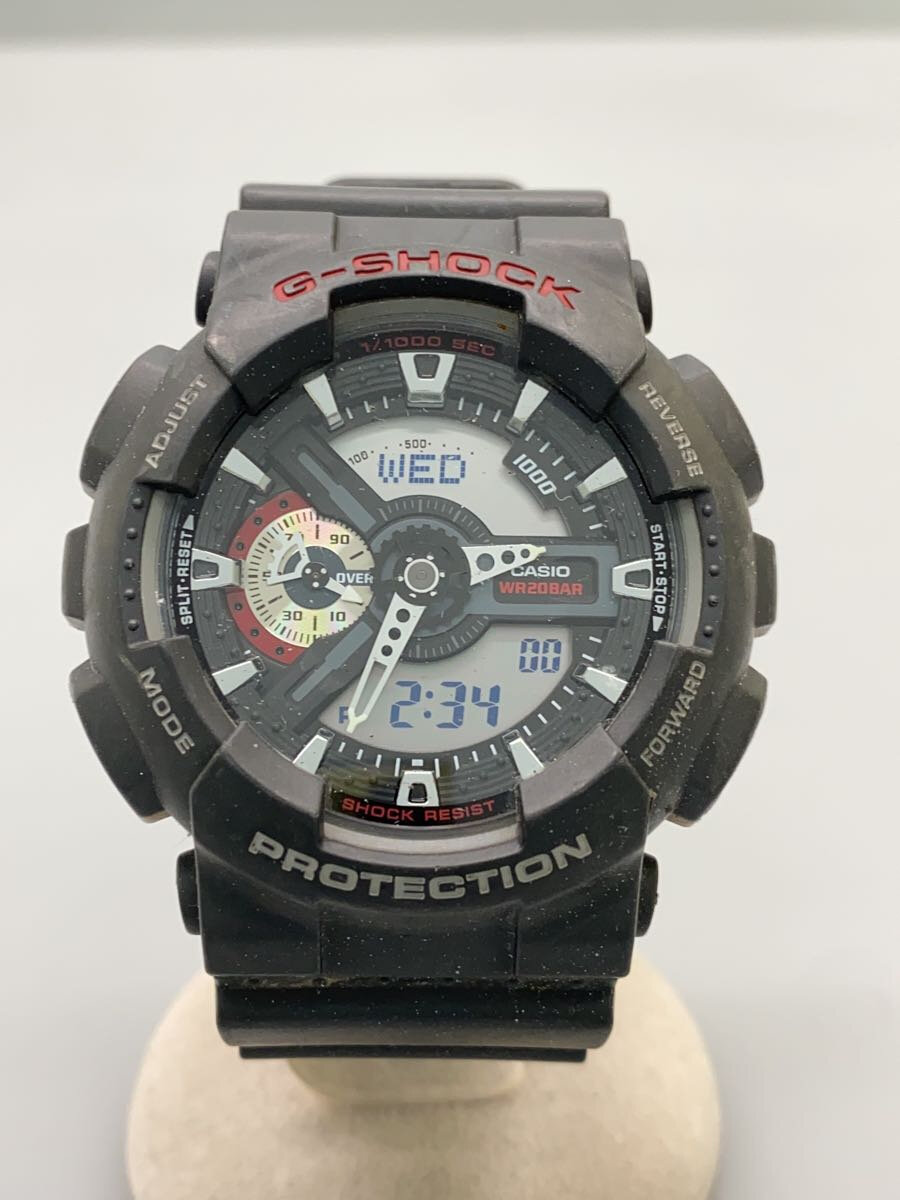 【中古】CASIO◆クォーツ腕時計・G-SHOCK/デジアナ/BLK【服飾雑貨他】