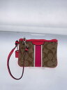 【中古】COACH◆ポーチ/レザー/PNK/総柄/F52853【バッグ】