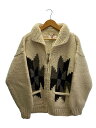 【中古】CANADIANA/カーディガン(厚手)/--/ウール/WHT【メンズウェア】