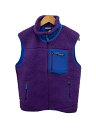 【中古】patagonia◆Classic Retro-X Vest/フリースベスト/M/ポリエステル/PUP/無地/23048FA20//【メンズウェア】
