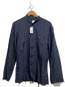 【中古】TAKAHIROMIYASHITA TheSoloist.◆長袖シャツ/46/--/NVY/ストライプ/0252b【メンズウェア】