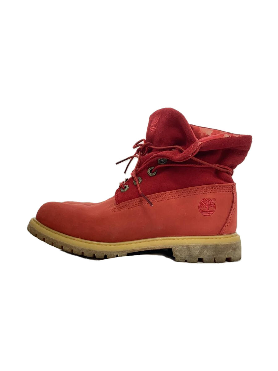 【中古】Timberland◆ブーツ/22.5cm/RED/A1