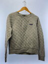 【中古】patagonia◆キルティング地/ラグランスウェット/M/コットン/グレー/無地/STY25310FA18【レディースウェア】