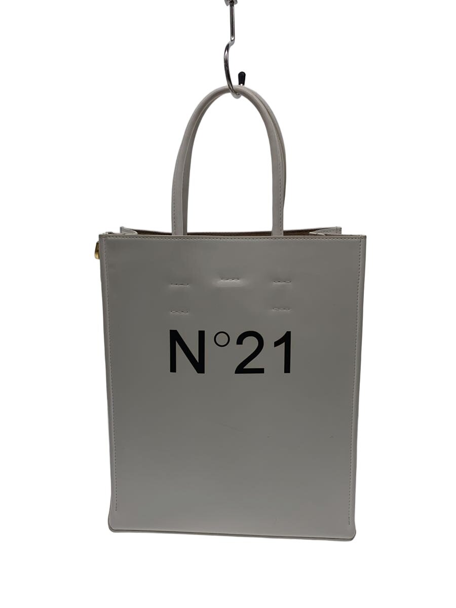 【中古】N21(numero ventuno)◆ロゴハンドバッグ/--/WHT//【バッグ】