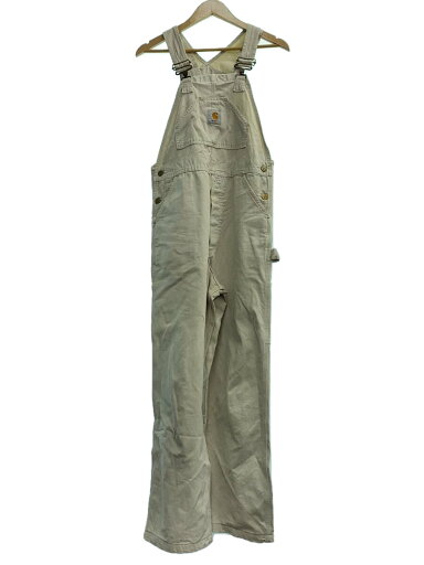 【中古】Carhartt◆オーバーオール/32/コットン/IVO/無地【メンズウェア】 【中古】Carhartt◆オーバーオール/32/コットン/IVO/無地【メンズウェア】