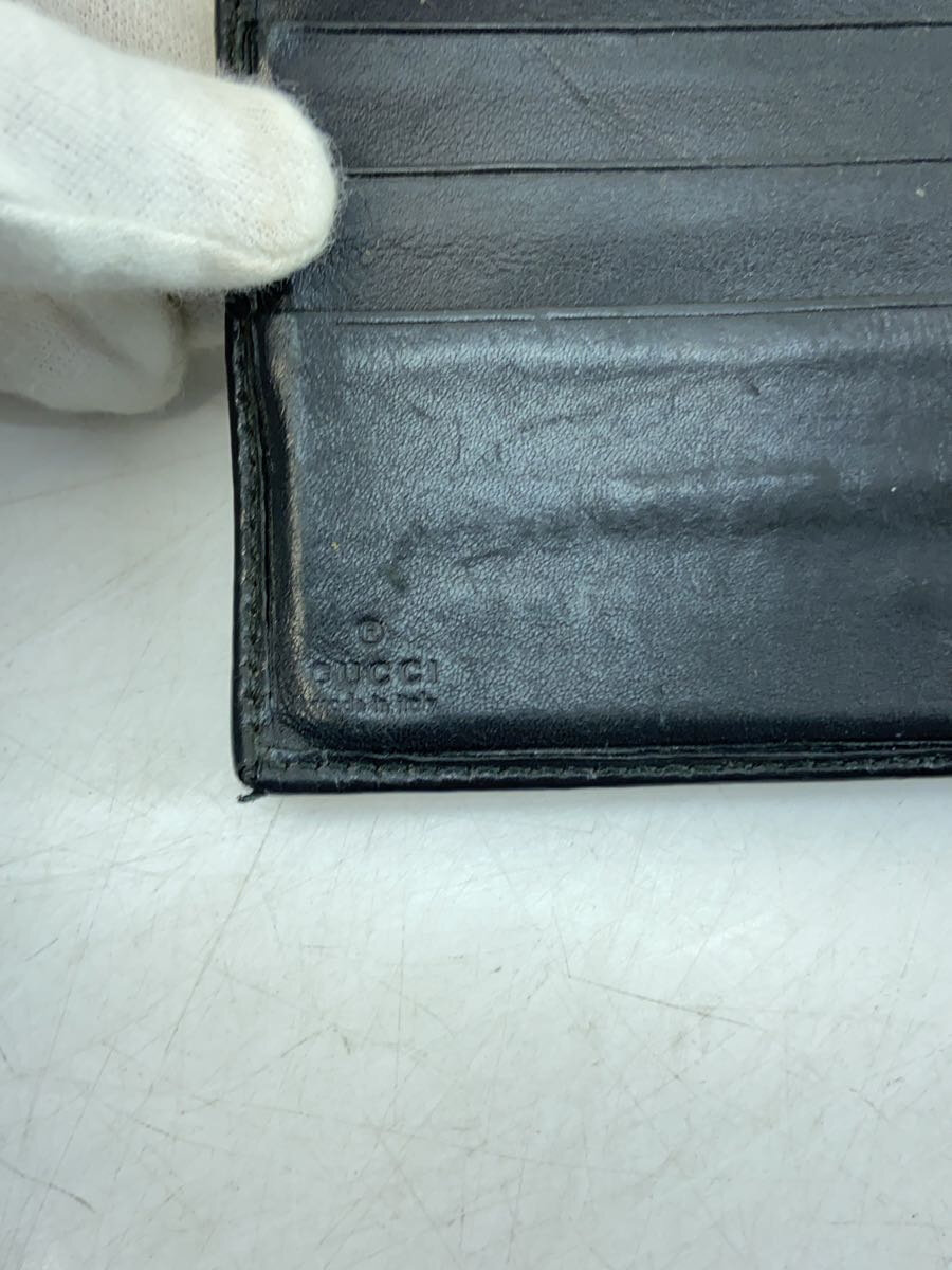 【中古】GUCCI◆2つ折り財布/レザー/BLK/総柄/メンズ【服飾雑貨他】